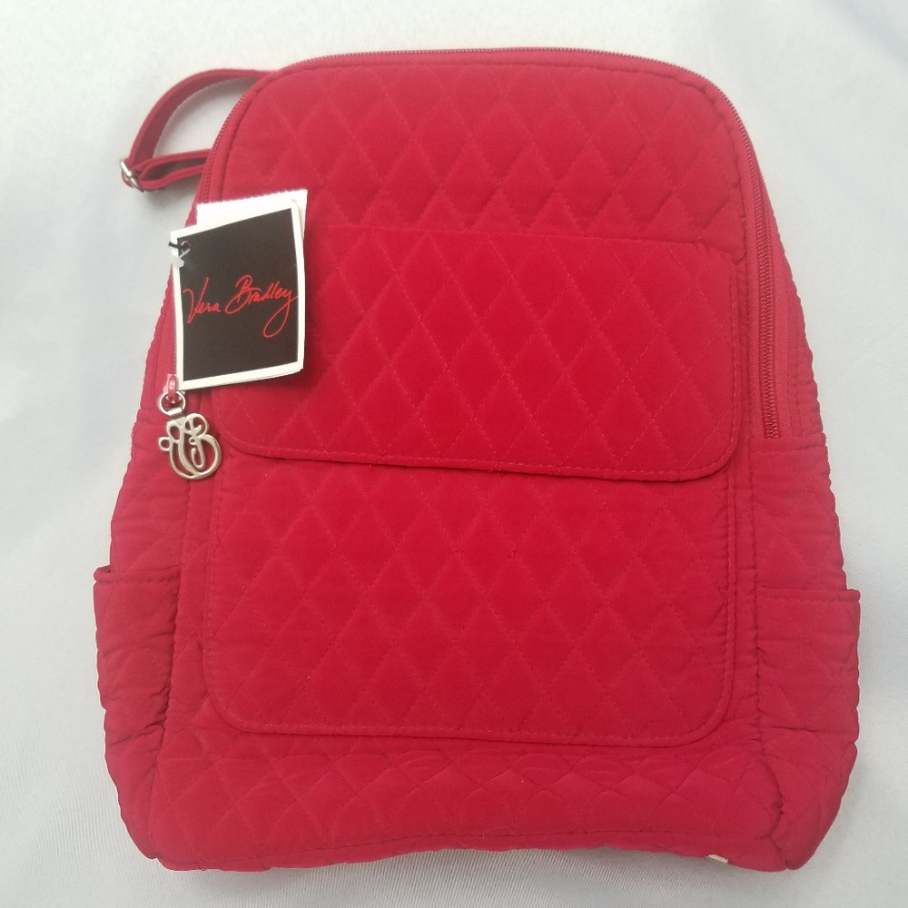 Vera Bradley Quilted Red Back Pack